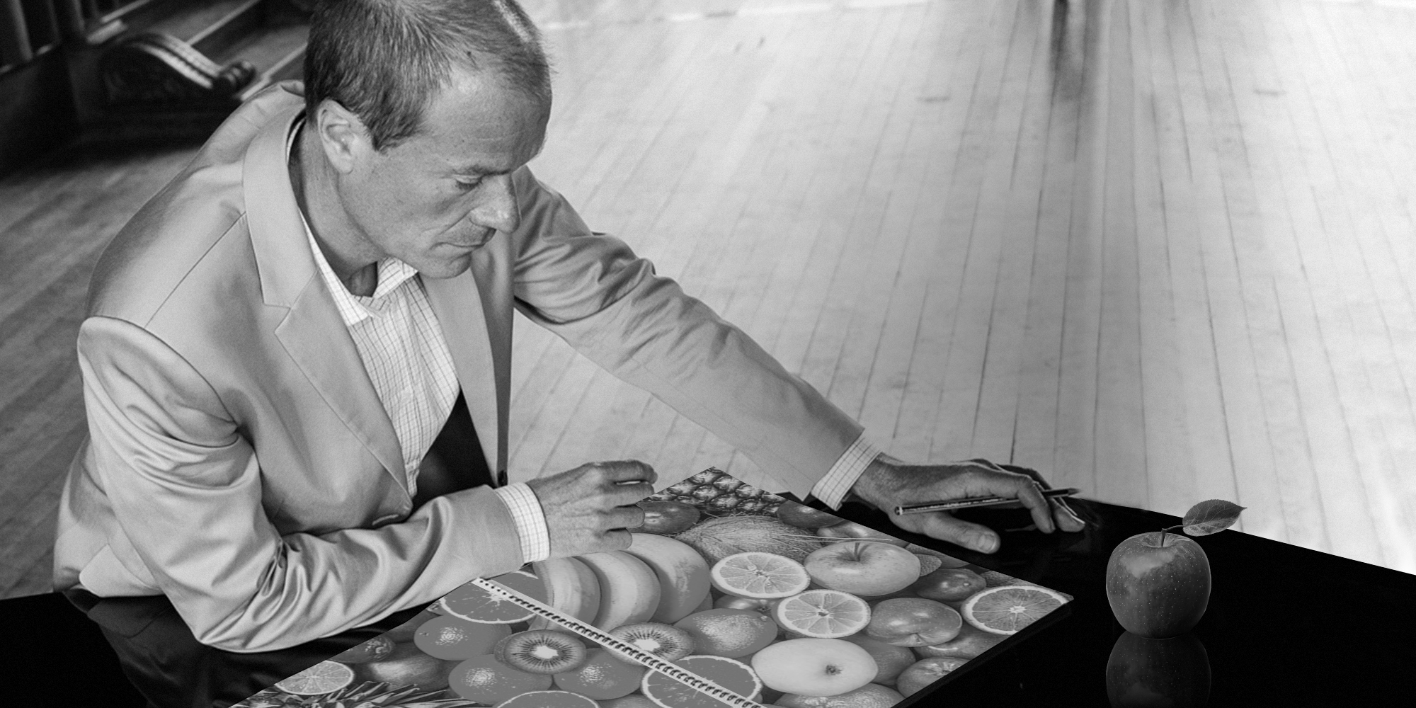 Paul Mottram with fruits
